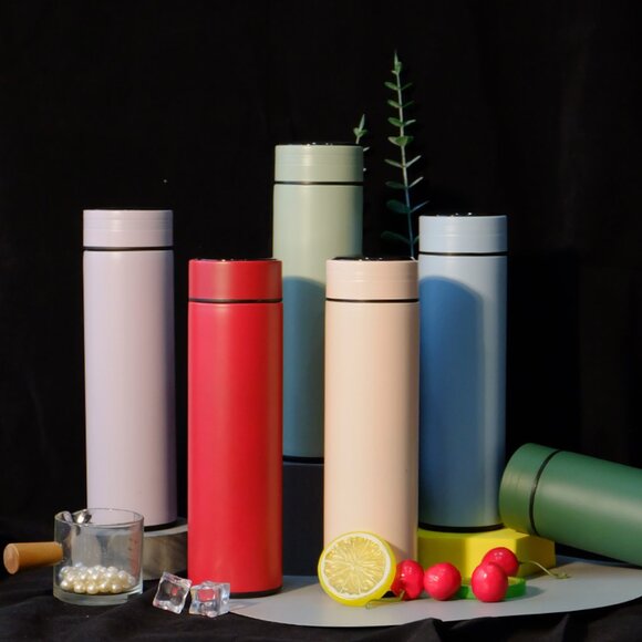 Steel Vacuum Flask,Travel Mug with Smart LCD Touch Screen, Keep Hot Or Cold(Any - Picture 2 of 16